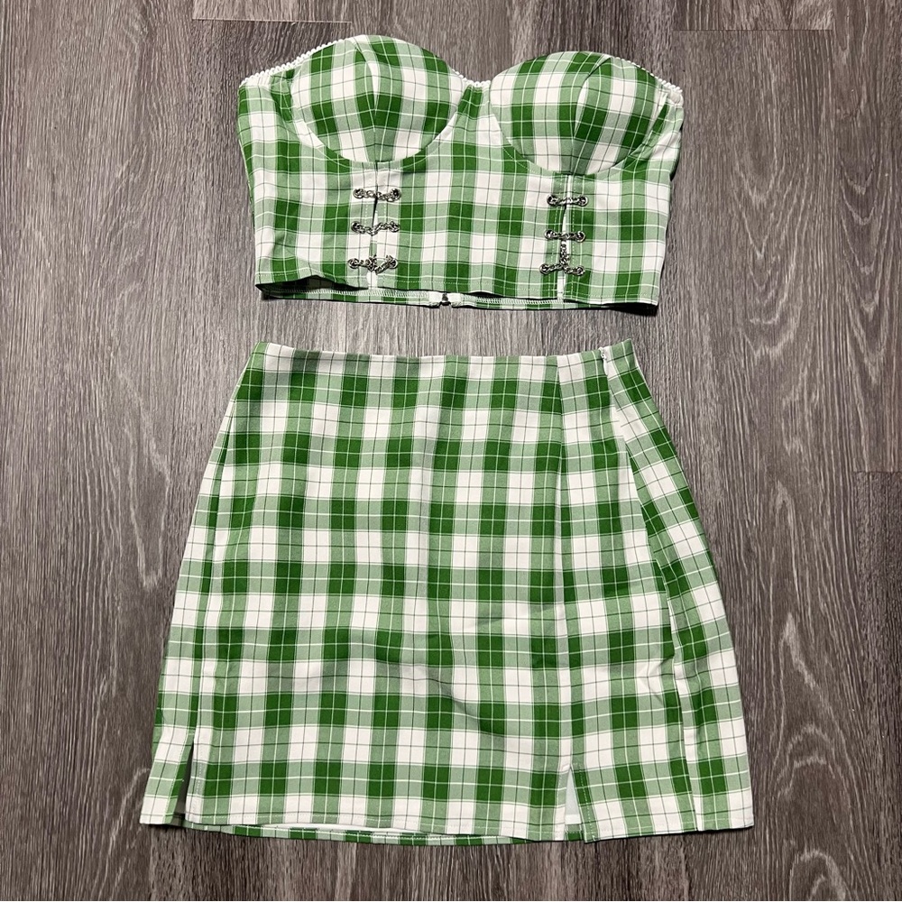 Princess Polly Green Plaid Set